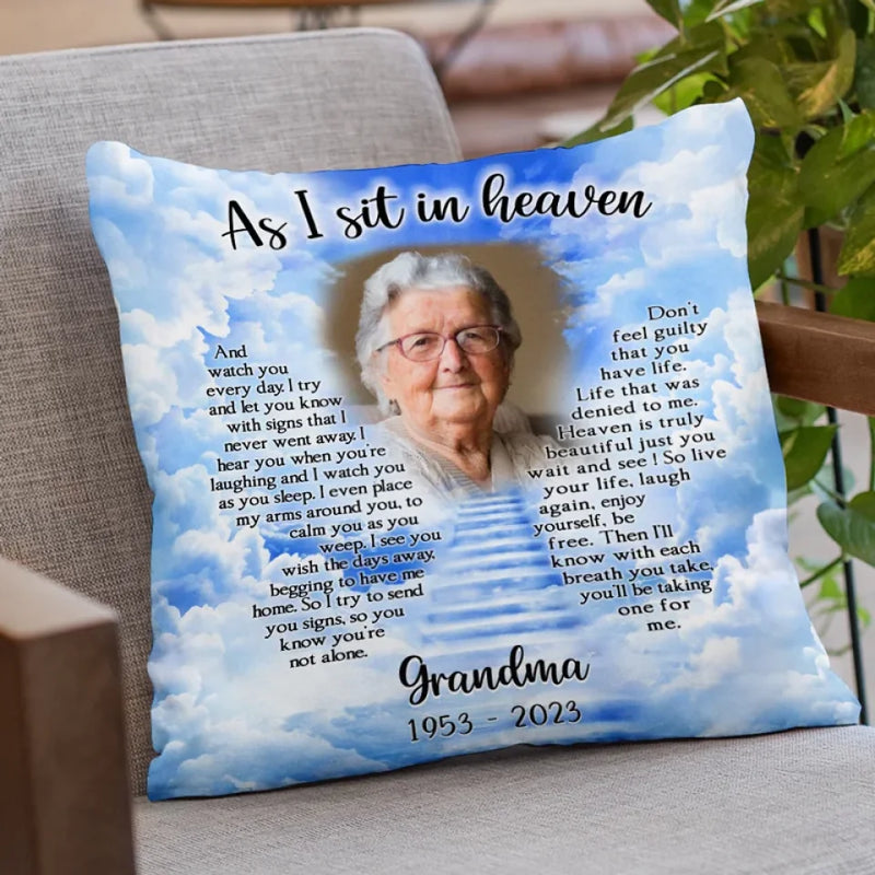 Custom Photo Your Love Remains Our Greatest Treasure - Memorial Personalized Custom Pillow - Sympathy Gift For Family Members