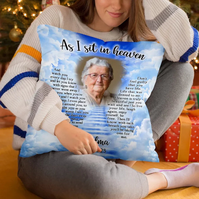 Custom Photo Your Love Remains Our Greatest Treasure - Memorial Personalized Custom Pillow - Sympathy Gift For Family Members