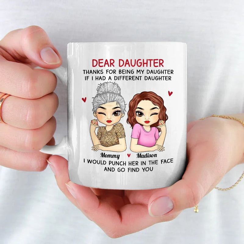 A Daughter Is A Reflection Of Her Mother’s Love - Family Personalized Custom Mug - Gift For Mom, Daughter