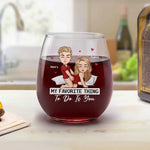Custom Name Romantic Couple Gifts - Personalized Wine Glass