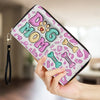 Happiness Is A Bone And A Wagging Tail - Dog Personalized Custom 3D Inflated Effect Printed Leather Long Wallet -  Gift For Pet Owners, Pet Lovers
