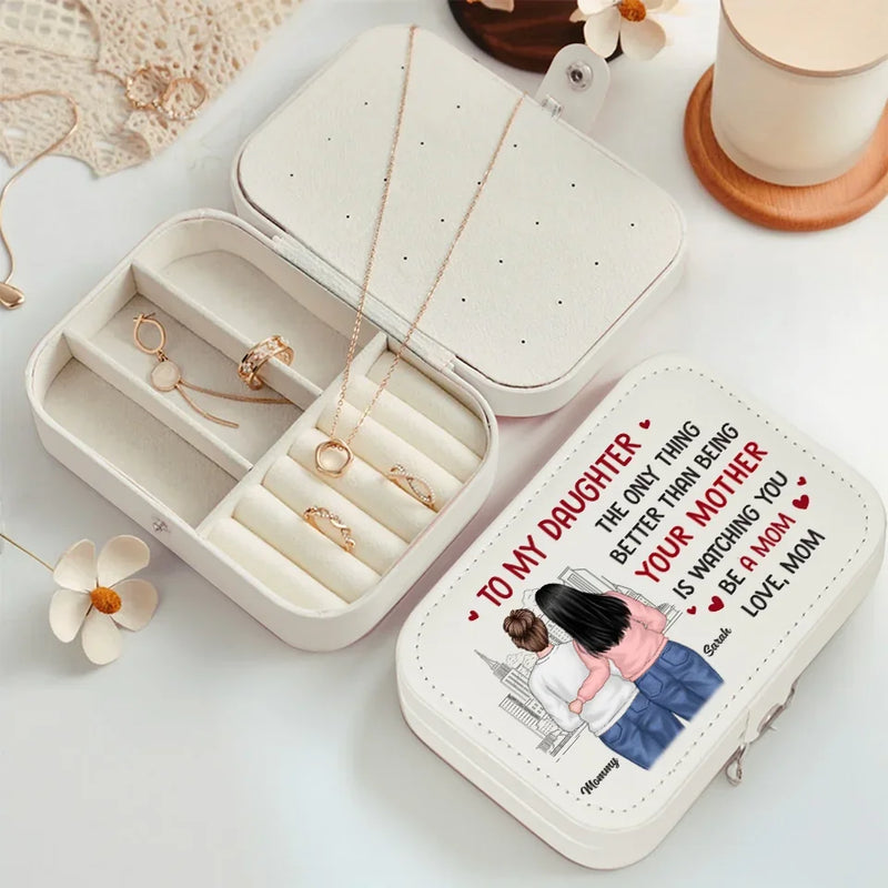 Watching You Become A Mom Is My Greatest Joy - Family Personalized Custom Jewelry Case - Gift For Mom, Grandma