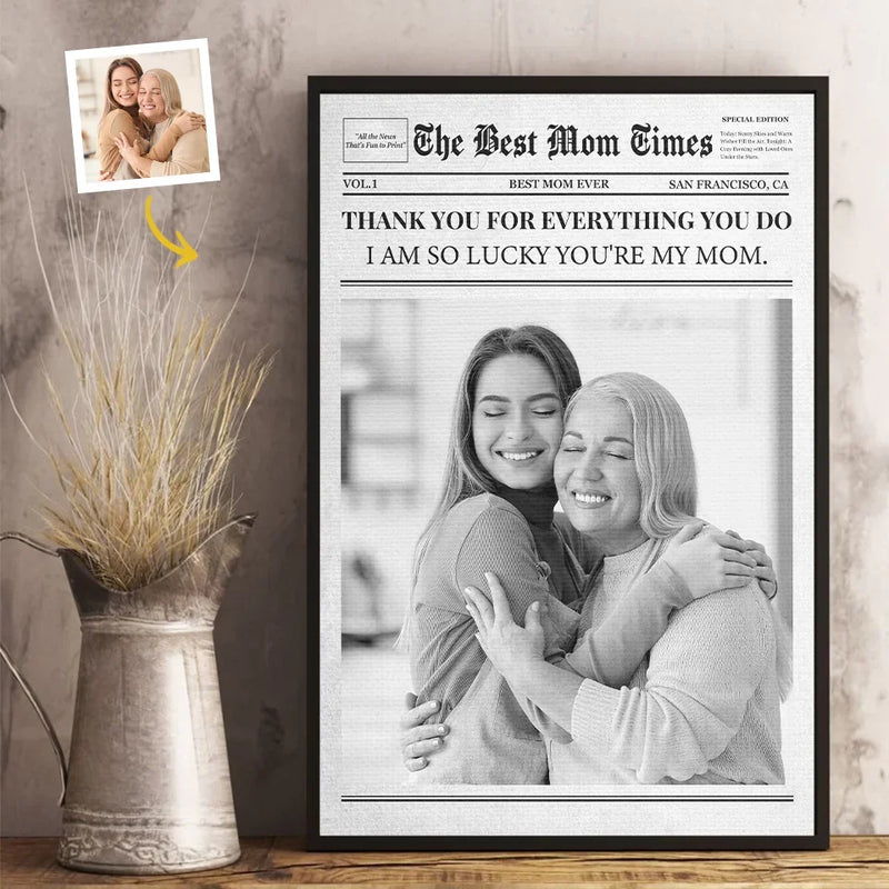 Custom Photo Forever Grateful For Your Endless Love - Family Personalized Custom Vertical Poster - Gift For Mom