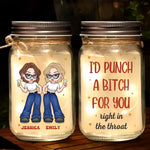 Custom Name Funny Best Friend Gifts for Women - Personalized Mason Jar Light