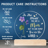 The World’s Most Beautiful Flower Is Called Mom - Family  Personalized Custom Shaped 3D LED Light - Gift For Mom, Daughter