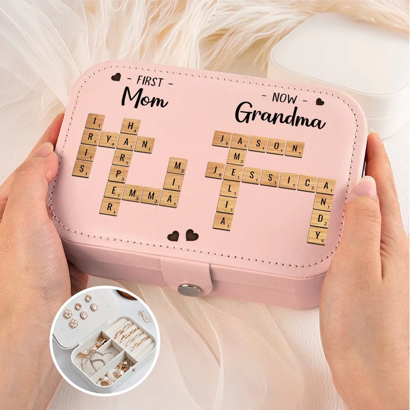 Being Your Mother Was A Gift - Family Personalized Custom Jewelry Case - Gift For Mom, Grandma