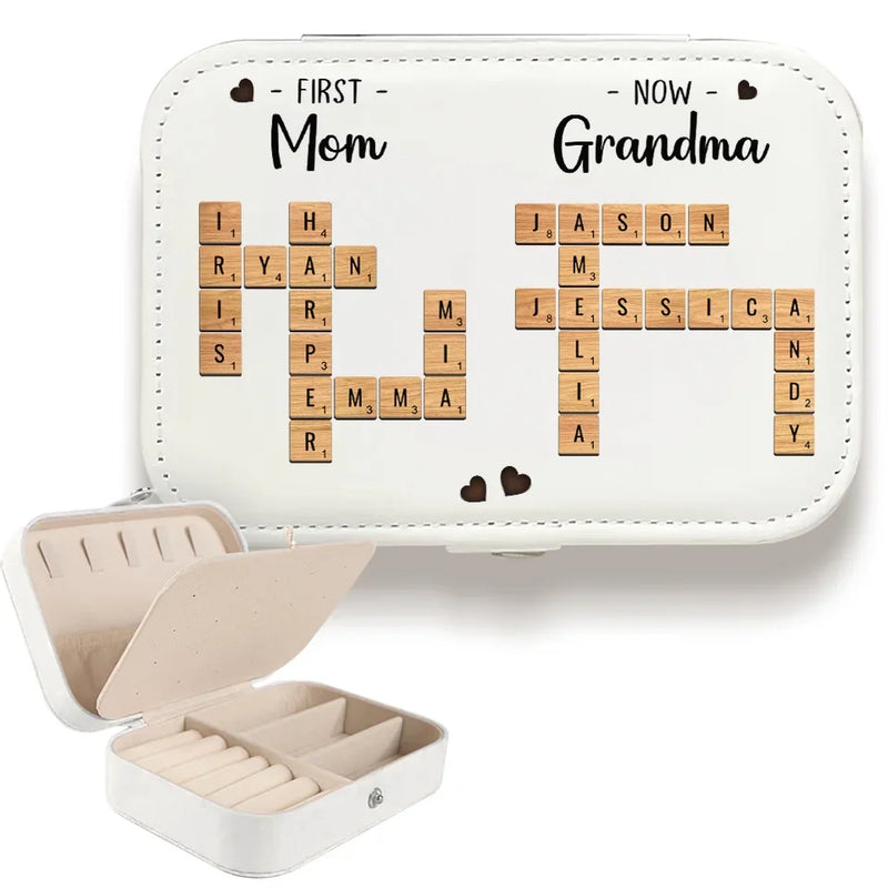 Being Your Mother Was A Gift - Family Personalized Custom Jewelry Case - Gift For Mom, Grandma
