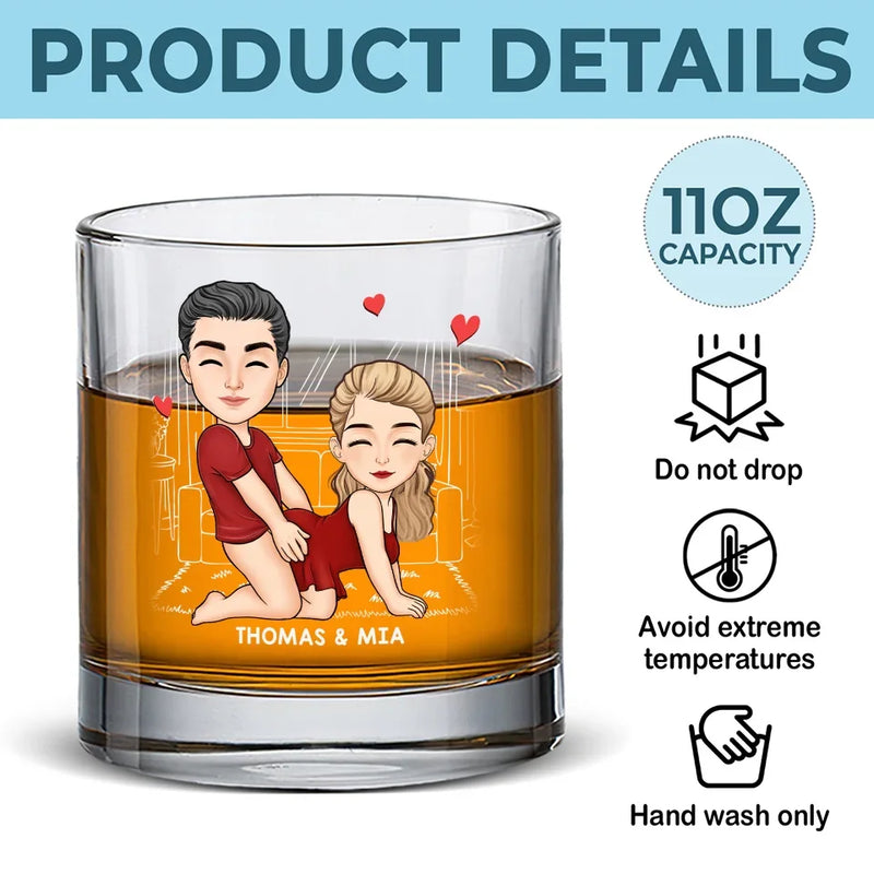 You’re My Favorite Reason To Smile - Couple Personalized Custom Whiskey Glass - Gift For Husband Wife, Anniversary