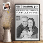 Custom Photo Funny Anniversary Gifts for Husband - Personalized Poster