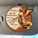 Custom Name Guardian Angel Gifts - Personalized Car Visor Clip