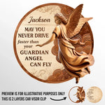 Custom Name Guardian Angel Gifts - Personalized Car Visor Clip