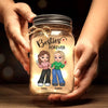 Better Together, Always And Forever - Bestie Personalized Custom Mason Jar Light - Christmas Gift For Best Friends, BFF, Sisters