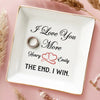 Happy Ending - Couple Personalized Custom Jewelry Dish - Gift For Husband Wife, Anniversary