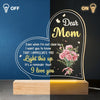 Thank You For Being The Light In My Life - Family  Personalized Custom Shaped 3D LED Light - Gift For Mom, Daughter