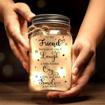 Custom Name Sister Friendship Gifts - Personalized Mason Jar Light
