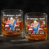 In Whiskey Years You Just Got More Delicious - Couple Personalized Custom Whiskey Glass - Gift For Husband Wife, Anniversary
