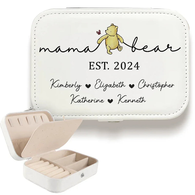 Custom Name Family Gifts for Mom - Personalized Jewelry Case