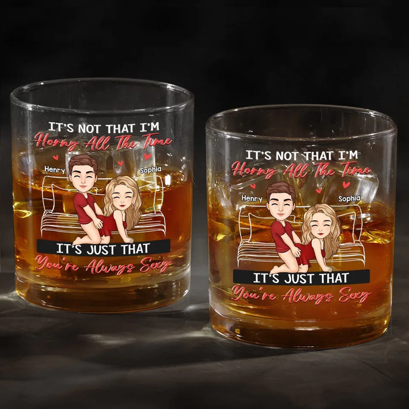 It’s Your Charm That Takes Over My Mind - Couple Personalized Custom Whiskey Glass - Gift For Husband Wife, Anniversary