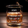 Thanks For All The Good Things - Couple Personalized Custom Whiskey Glass - Gift For Husband Wife, Anniversary