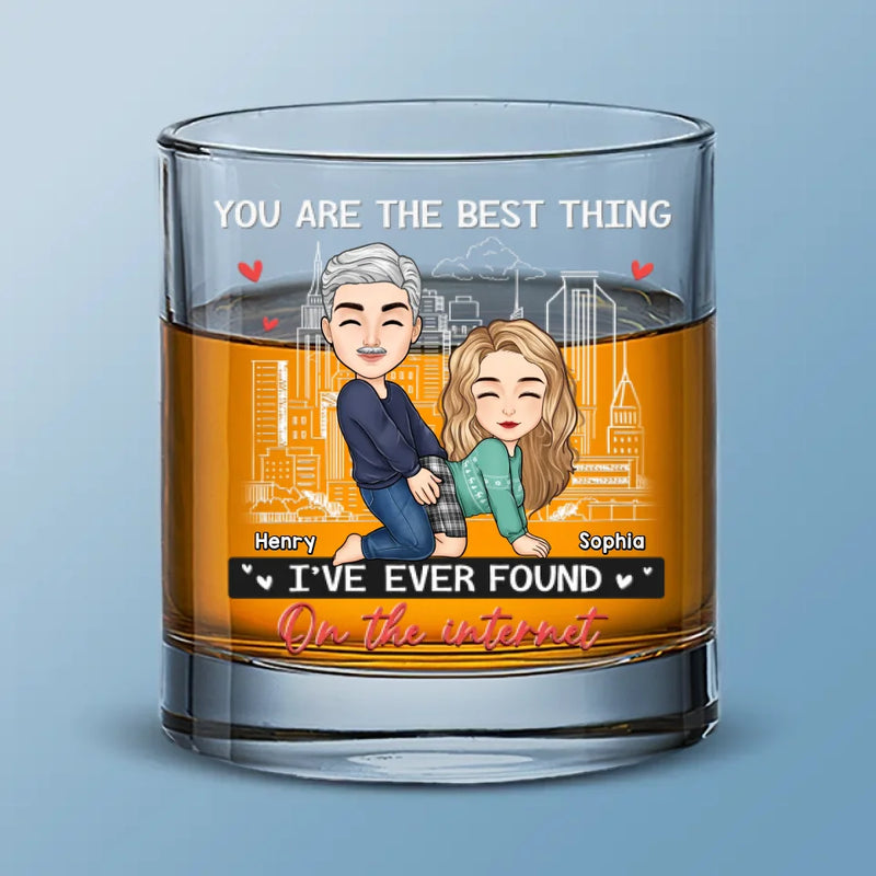 Custom Name Funny Internet Couple Gifts - Personalized Whiskey Glass