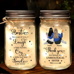 Custom Name Sister Friendship Gifts - Personalized Mason Jar Light