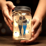 Custom Name Bestie Sister Gifts for Women - Personalized Mason Jar Light