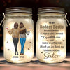 Because Of You, I Laugh A Little Harder - Bestie Personalized Custom Mason Jar Light - Gift For Best Friends, BFF, Sisters