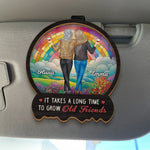 Custom Name Old Friends Gifts for Best Friends - Personalized Car Visor Clip