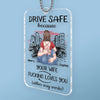 Be Careful On Your Journey - Couple Personalized Custom Car Ornament - Acrylic Custom Shaped - Gift For Husband Wife, Anniversary