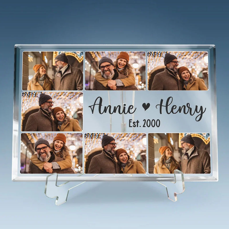 Custom Photo Anniversary Gifts for Couples - Personalized Shaped Acrylic Plaque