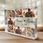 Custom Photo Anniversary Gifts for Couples - Personalized Shaped Acrylic Plaque