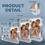 Custom Photo Penguin Couple Gifts - Personalized Shaped Acrylic Plaque
