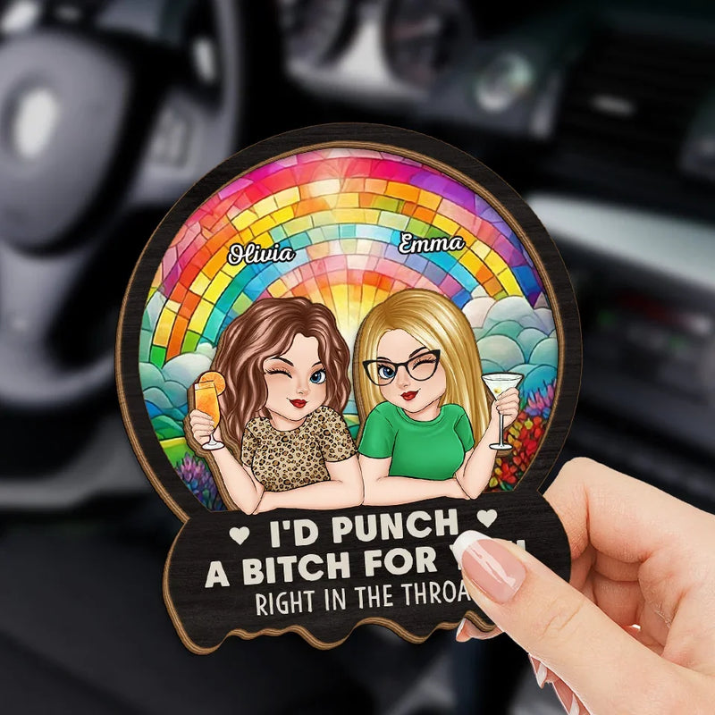 Together, We’re Unstoppable - Bestie Personalized Custom Car Visor Clip - Gift For Best Friends, BFF, Sisters