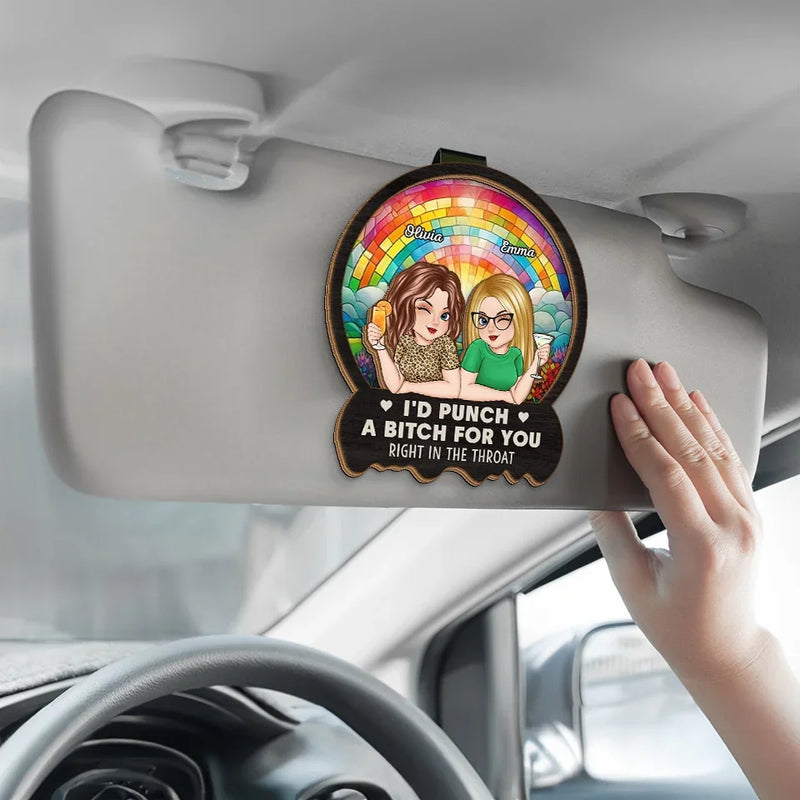 Together, We’re Unstoppable - Bestie Personalized Custom Car Visor Clip - Gift For Best Friends, BFF, Sisters