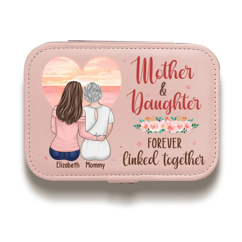 Custom Name Mother Daughter Gifts - Personalized Jewelry Case