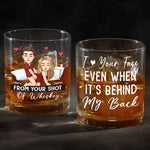 Custom Photo Funny Couple Gifts - Personalized Whiskey Glass