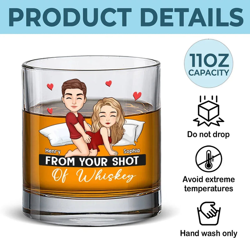 I Love Your Face Even When It's Behind My Back - Couple Personalized Custom Whiskey Glass - Gift For Husband Wife, Anniversary