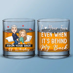 Custom Photo Funny Couple Gifts - Personalized Whiskey Glass