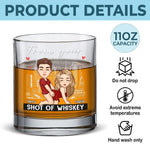 Custom Name Funny Couple Gifts - Personalized Whiskey Glass