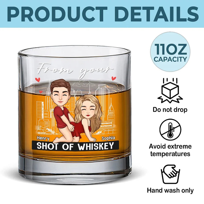 Custom Name Funny Couple Gifts - Personalized Whiskey Glass