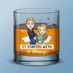 Custom Name Romantic Couple Gifts - Personalized Whiskey Glass