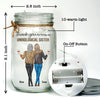 You Make My World Brighter Just By Being In It - Bestie Personalized Custom Mason Jar Light - Gift For Best Friends, BFF, Sisters