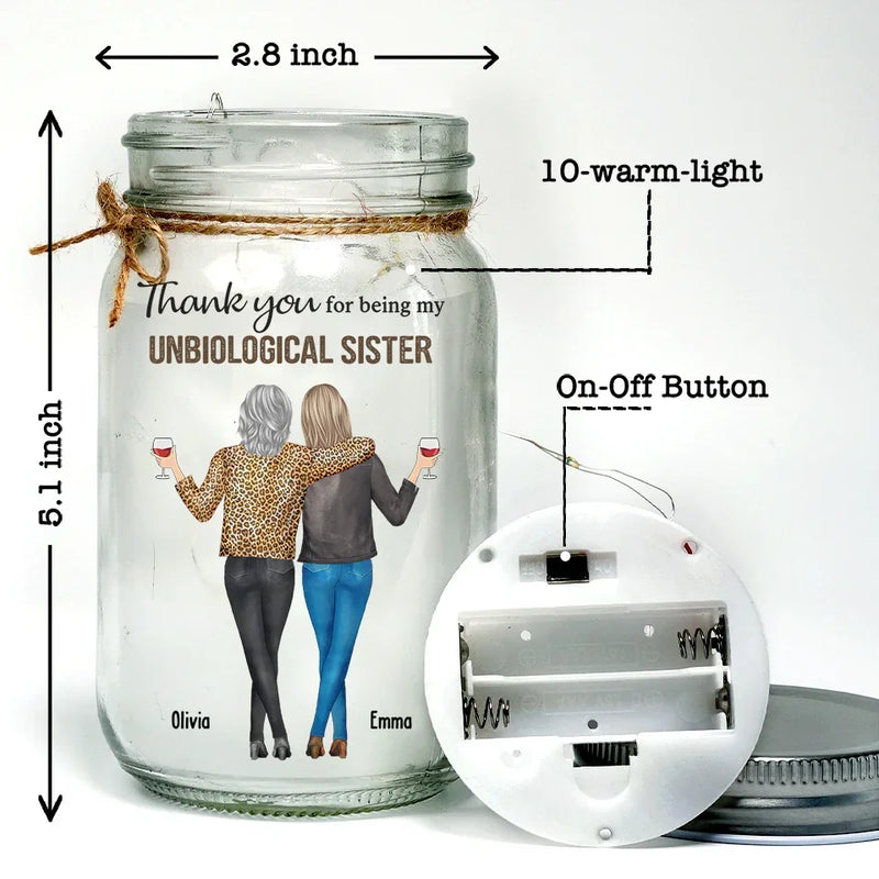 You Make My World Brighter Just By Being In It - Bestie Personalized Custom Mason Jar Light - Gift For Best Friends, BFF, Sisters