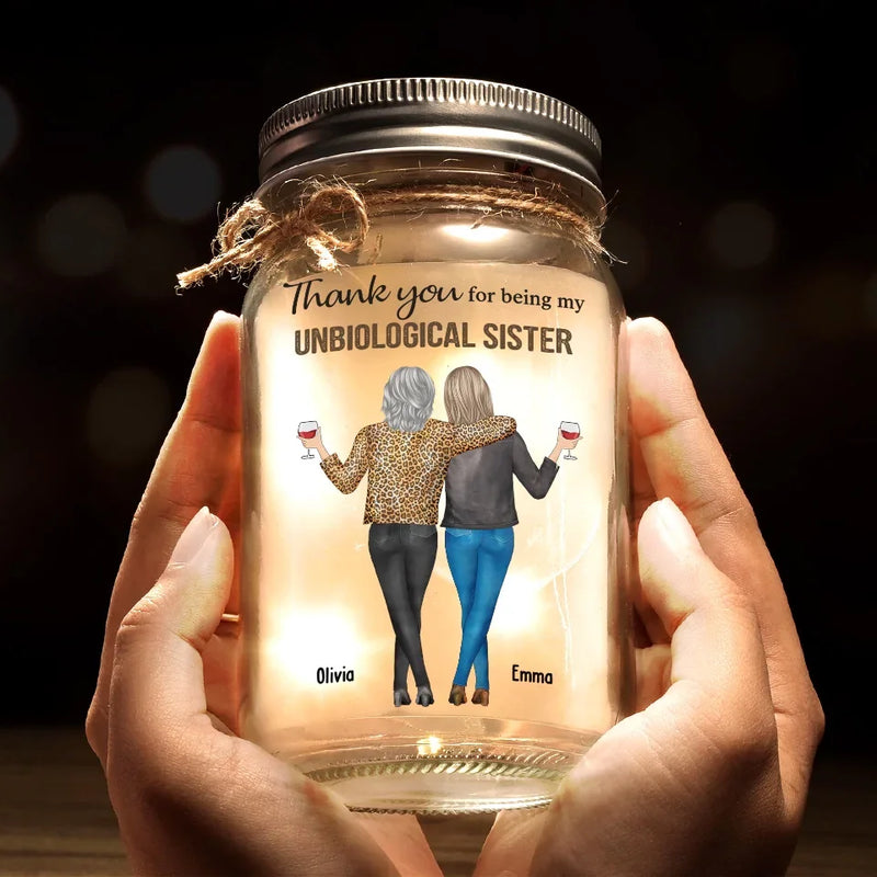You Make My World Brighter Just By Being In It - Bestie Personalized Custom Mason Jar Light - Gift For Best Friends, BFF, Sisters