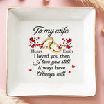 Custom Name Love Gifts for Wife - Personalized Jewelry Dish