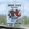 Take Care And Come Back Safe - Couple Personalized Custom Car Ornament - Acrylic Custom Shaped - Gift For Husband Wife, Anniversary