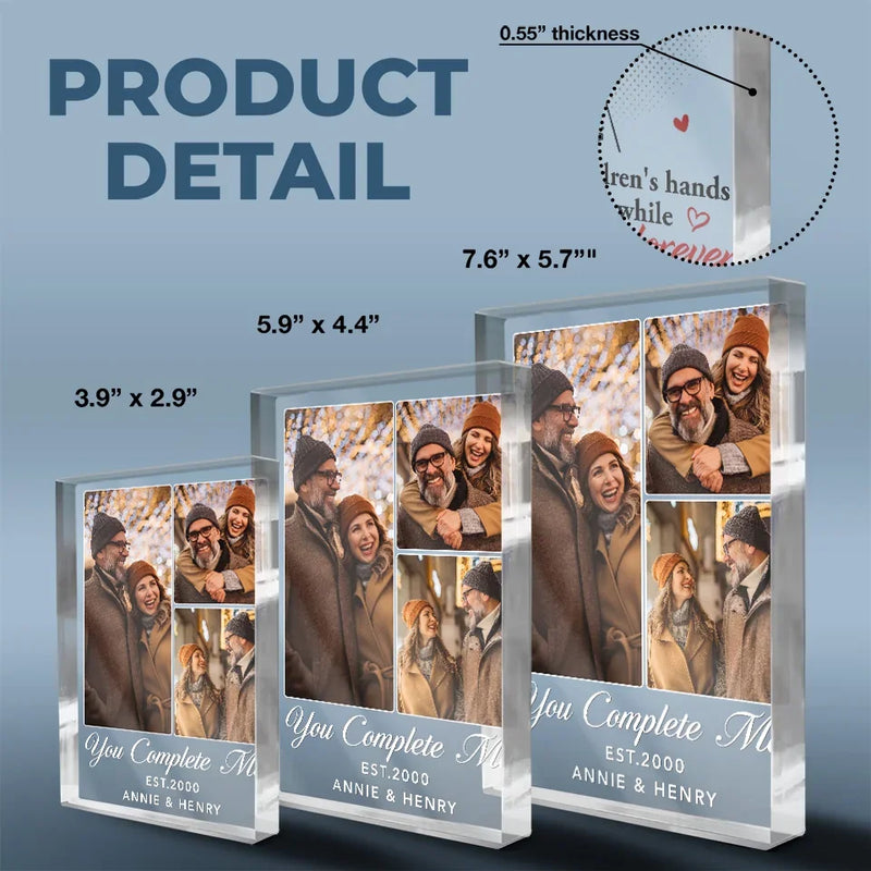 Custom Photo Anniversary Gifts for Couples - Personalized Shaped Acrylic Plaque