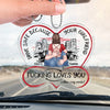 Drive Carefully, My Handsome Friend - Couple Personalized Custom Car Ornament - Acrylic Custom Shaped - Gift For Husband Wife, Anniversary