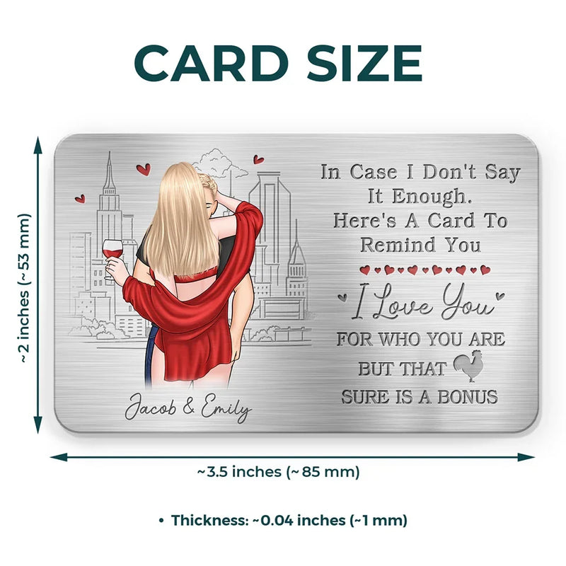 I Promise To Alway Be By Your Side - Couple Personalized Custom Aluminum Wallet Card - Gift For Husband Wife, Anniversary