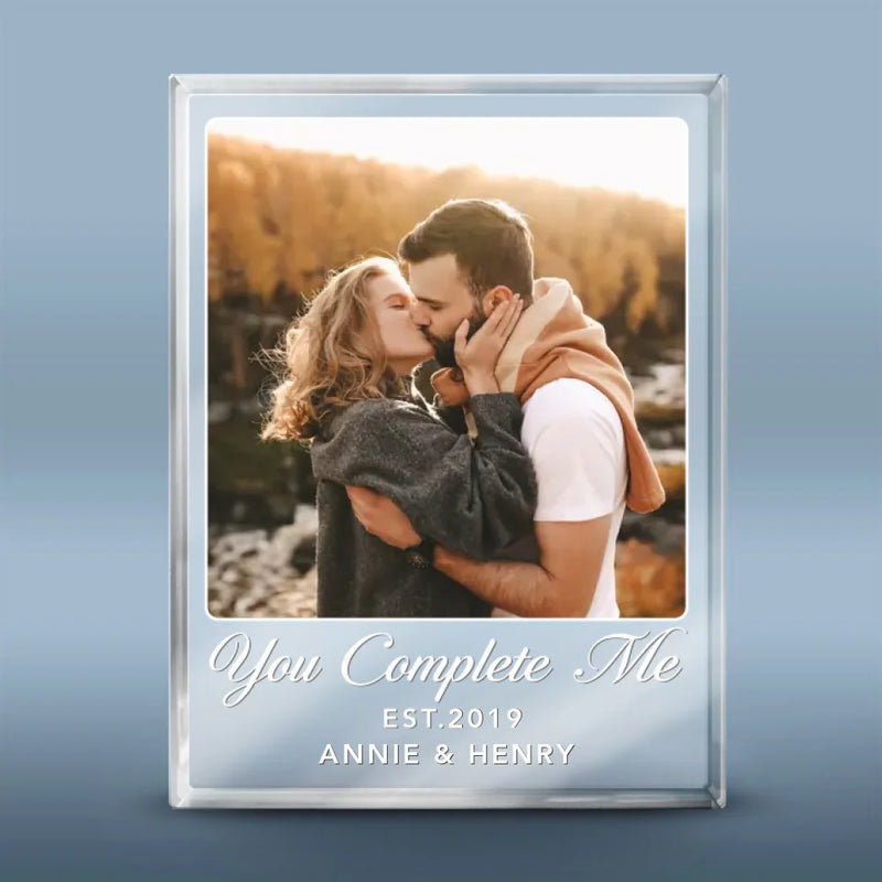 Custom Photo Anniversary Gifts for Couples - Personalized Shaped Acrylic Plaque